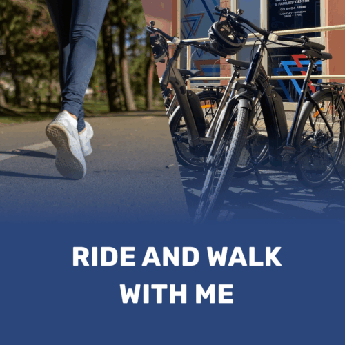 Ride and Walk With Me event promoting walking and e-bike activities at the Veterans and Families Centre